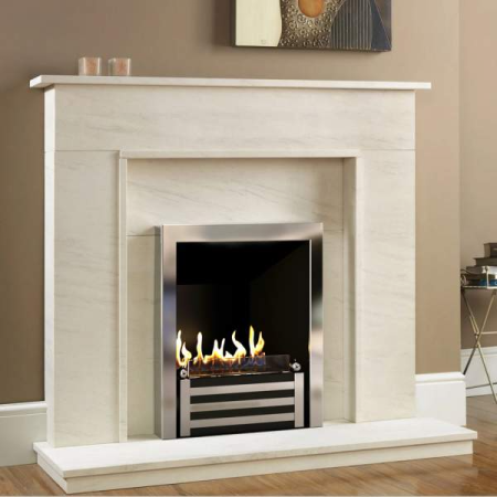 Биокамин в мраморном портале Firezo Grazia