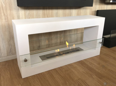 Напольный биокамин ZeFire Quarter 900 белый