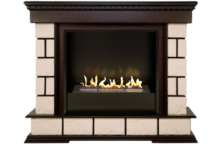 Биокамин в портале Firezo Shateau Темный дуб