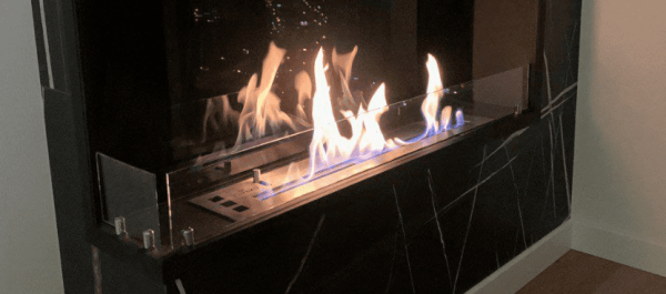 Угловой встраиваемый биокамин Firezo L'angolo Destro 1200